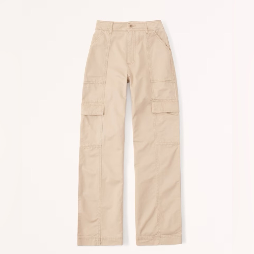 Abercrombie women’s relaxed utility pants in tan